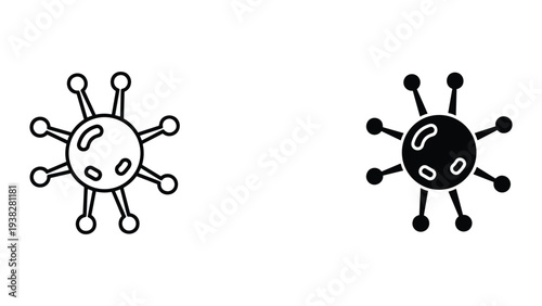 Virus Icon Microbe Illustration Medical Symbol