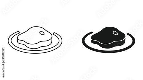 Steak Plate Icon Food Service Restaurant