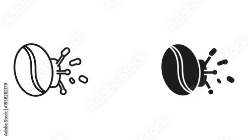 Coffee Bean Splash Energy Concept