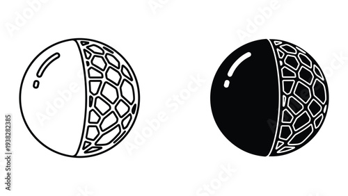Sphere Pattern Icon Dual Vector
