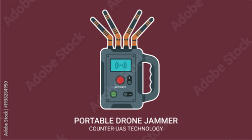 Portable Drone Jammer Device for Counter Drone Technology.