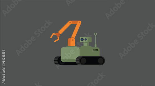 Robotic Arm Vehicle on Tracks.