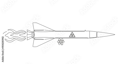 Technical Drawing of Missile System.