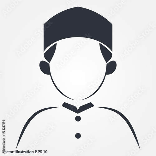 male Muslim students icon symbol illustration vector eps10 logo template design pattern seamless bright minimal design flat design realistic style simple design modern design