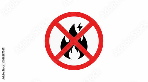 Official graphic warning sign for 'No Swimming,' clearly indicating prohibited water activities with a striking red circle and diagonal line over a swimmer silhouette, promoting safety