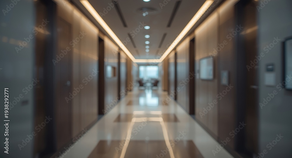 Obraz premium Professional design background with abstract blur of a modern corporate corridor