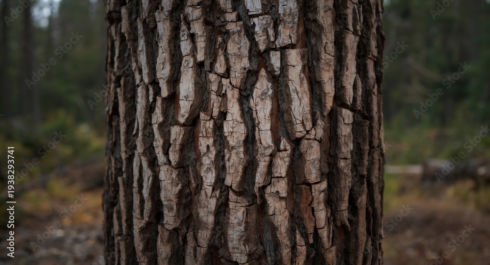 Fototapeta premium Close up capture of cedar bark with natural grooves