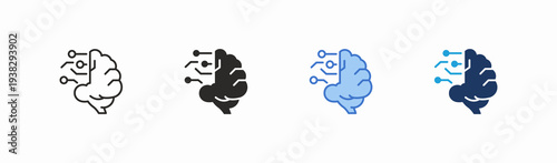 Set of neurologic icon collection in multiple style. Icon suitable for web and mobile application