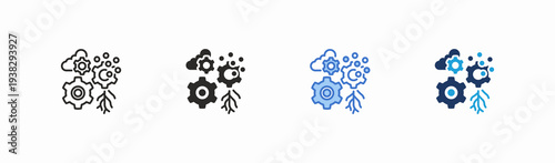 Set of adaptation icon collection in multiple style. Icon suitable for web and mobile application