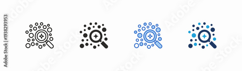 Set of analyst icon collection in multiple style. Icon suitable for web and mobile application