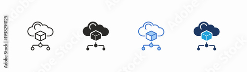 Set of decentralist icon collection in multiple style. Icon suitable for web and mobile application