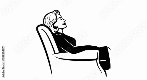 Woman relaxing in a lounge chair with closed eyes