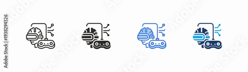Set of simulator icon collection in multiple style. Icon suitable for web and mobile application