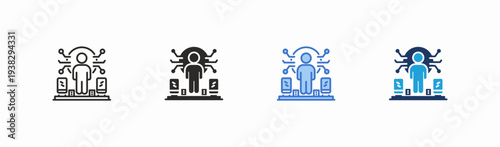 Set of integrator icon collection in multiple style. Icon suitable for web and mobile application