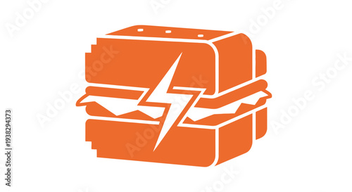 Electric Battery Power Source Symbol.