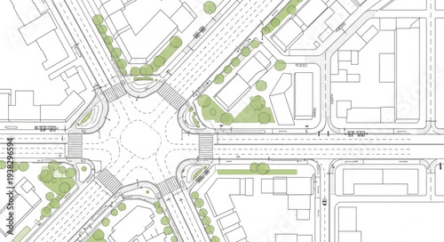 Urban Planning Architectural Blueprint Design.