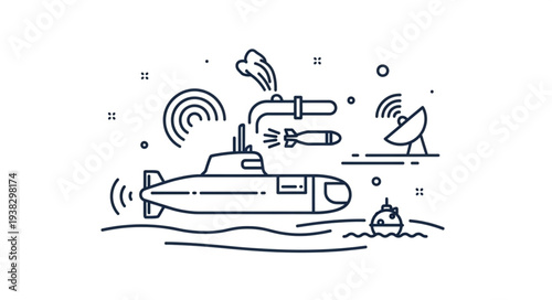 Underwater Drone Submarine with Sensors.