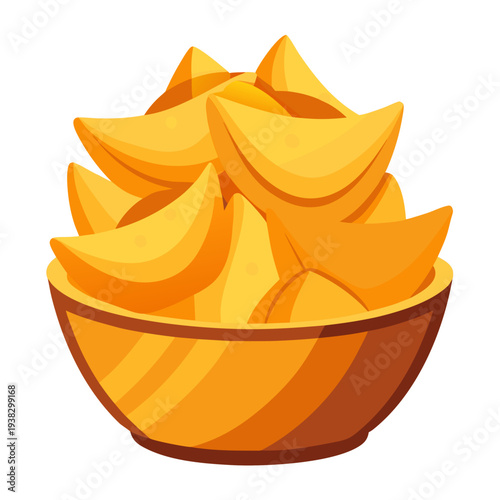 Chips vector illustration on white background