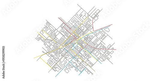 Urban Map City Plan Diagram.