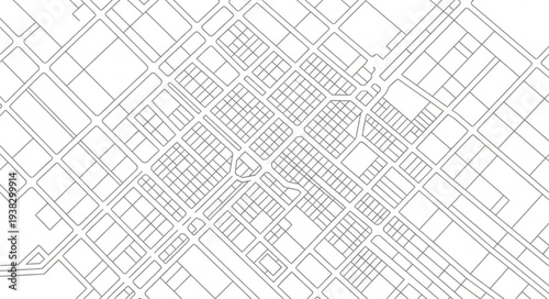 Urban Map Blueprint City Planning.
