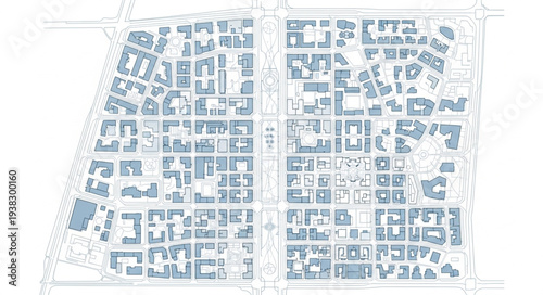 Urban Map City Planning Blueprint.
