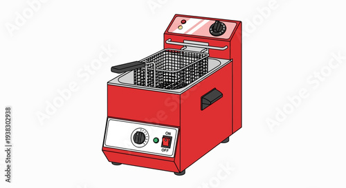 Deep Fryer Cooking Kitchen Appliance.