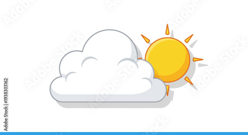 Sun behind a white cloud.