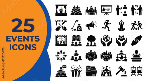 Icon set shows various event symbols clearly.