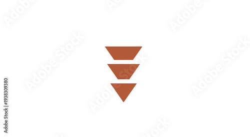 Geometric shapes in brown color.