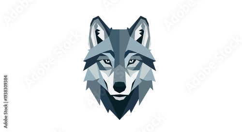 Geometric Wolf Head Illustration Artwork Design.