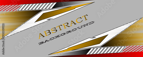 abstract yellow geometric memphis banner design