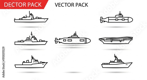 Various Navy Ships and Boats.