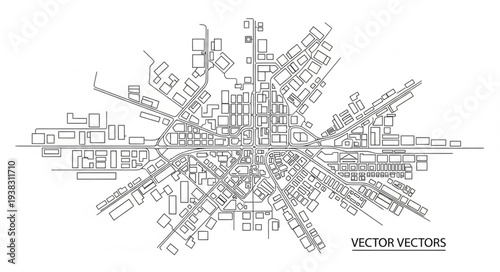 Vector City Map Urban Planning.