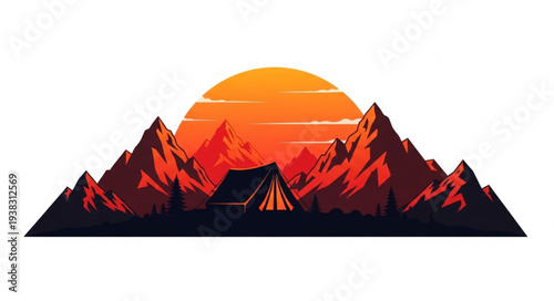 camping in the mountains