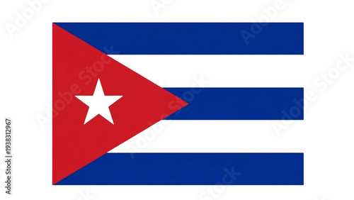 Flag of Cuba A Symbol of National Identity and Revolutionary Spirit with a Red Triangle and White Star Over Blue and White Stripes