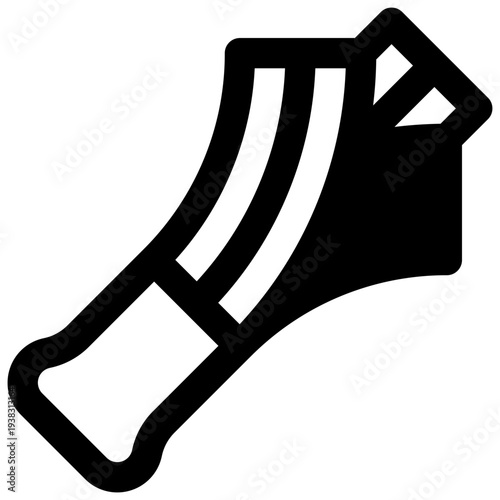 Leek. Outlined stroke vector icon with black-filled details.