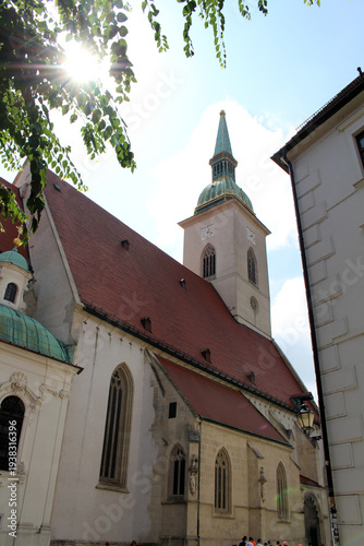 Photography St Martin's Cathedral in Bratislava August 2024 Iconic gothic spire