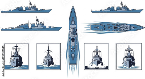 Warships and Submarine Naval Vessels.