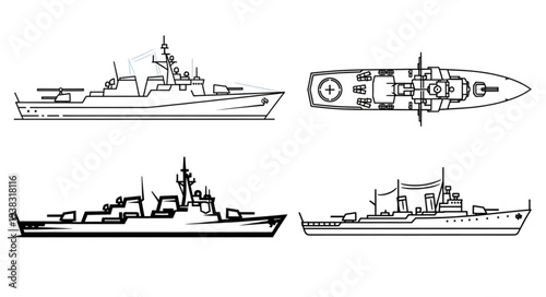 Warships Naval Vessel Military Ship.