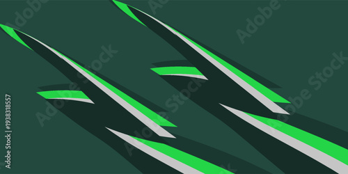Diagonal speed lines in green for automotive design eps 10