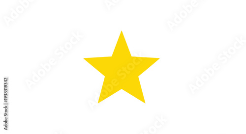Yellow Star Icon on White Background
