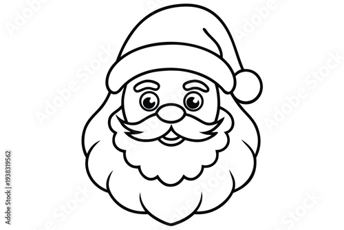 Santa Claus, Line Art Christmas Character