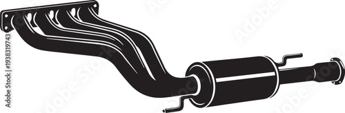 Vector car exhaust system, muffler and tailpipe