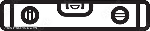 Vector level tool icon, black and white