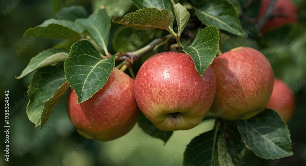 Obraz premium A batch of mouthwatering apples just picked from trees