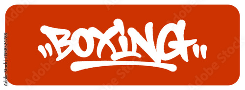 Boxing Graffiti Tag Representing the Power and Fighting Spirit of Professional Combat Sports in a Bold Street Art Style.