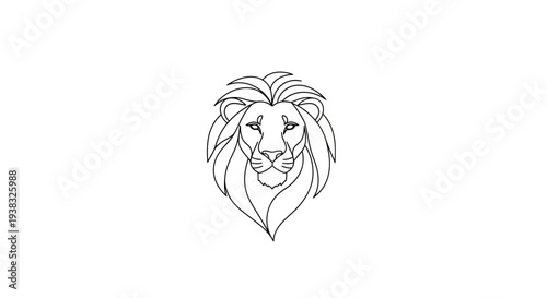 Lion Face Close Up Portrait.