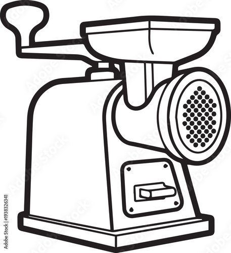 Vector illustration of a meat grinder