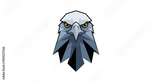 Illustration of Eagle Head with Sharp Eyes.