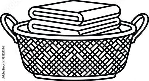 Laundry Basket with Towels